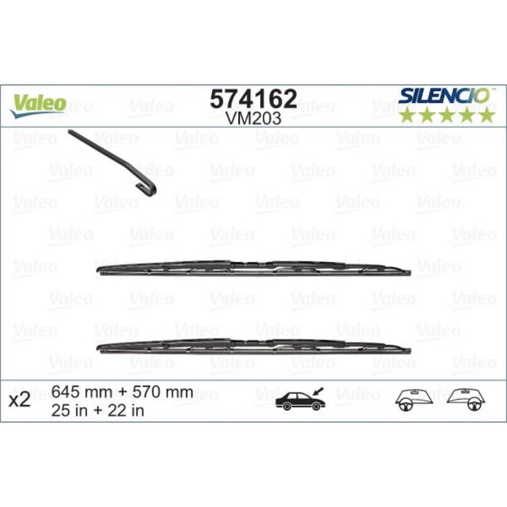 Дворники Valeo Silencio Convertional для BMW 5 Series